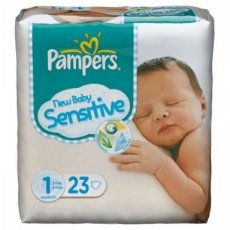 PAMPERS NEW BABY SENSITIVE 2-5KG NR 1 PER 23