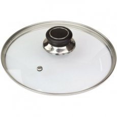 Deksel glas 16cm met inox stootrand