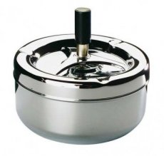 MAXHF955C Asbak draaiend chroom 12.5x12.5x10.5cm